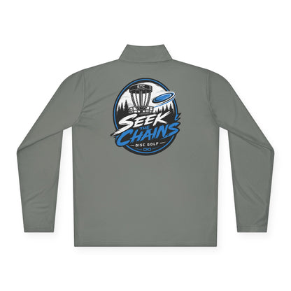 Quarter-Zip Pullover — Seek Chains Disc Golf Logo Jacket