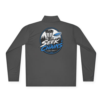 Quarter-Zip Pullover — Seek Chains Disc Golf Logo Jacket