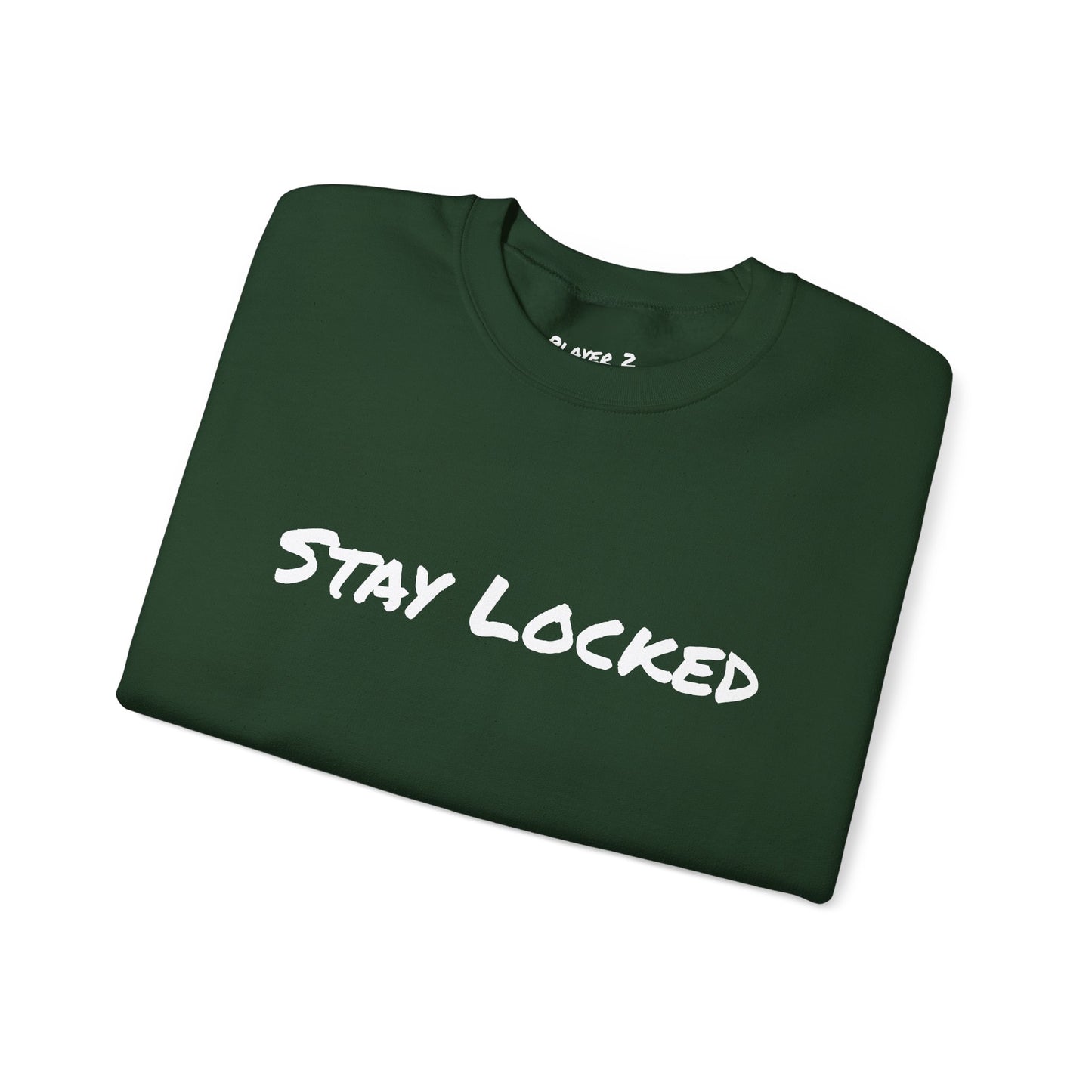 Stay Locked Disc Golf Crewneck Sweatshirt — Seek The Chains Back Print