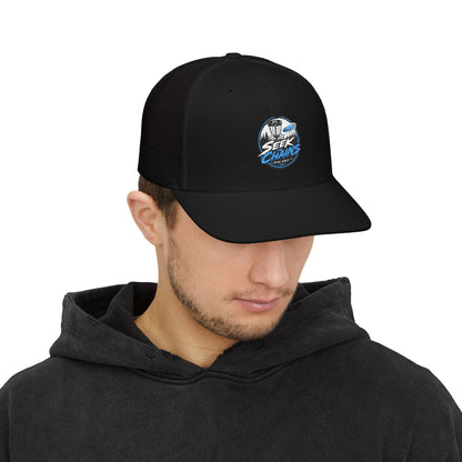 Shark Waves Snapback Trucker Hat