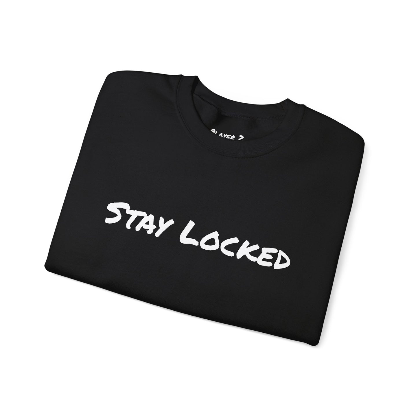 Stay Locked Disc Golf Crewneck Sweatshirt — Seek The Chains Back Print