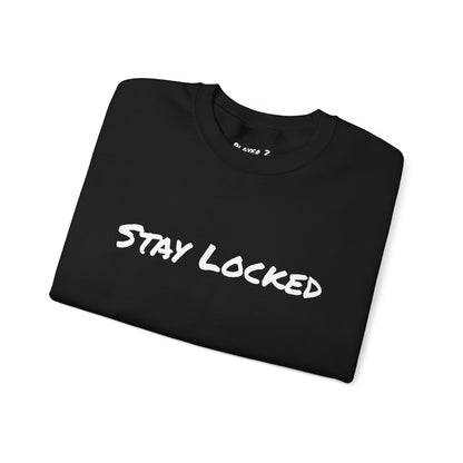 Stay Locked Disc Golf Crewneck Sweatshirt — Seek The Chains Back Print