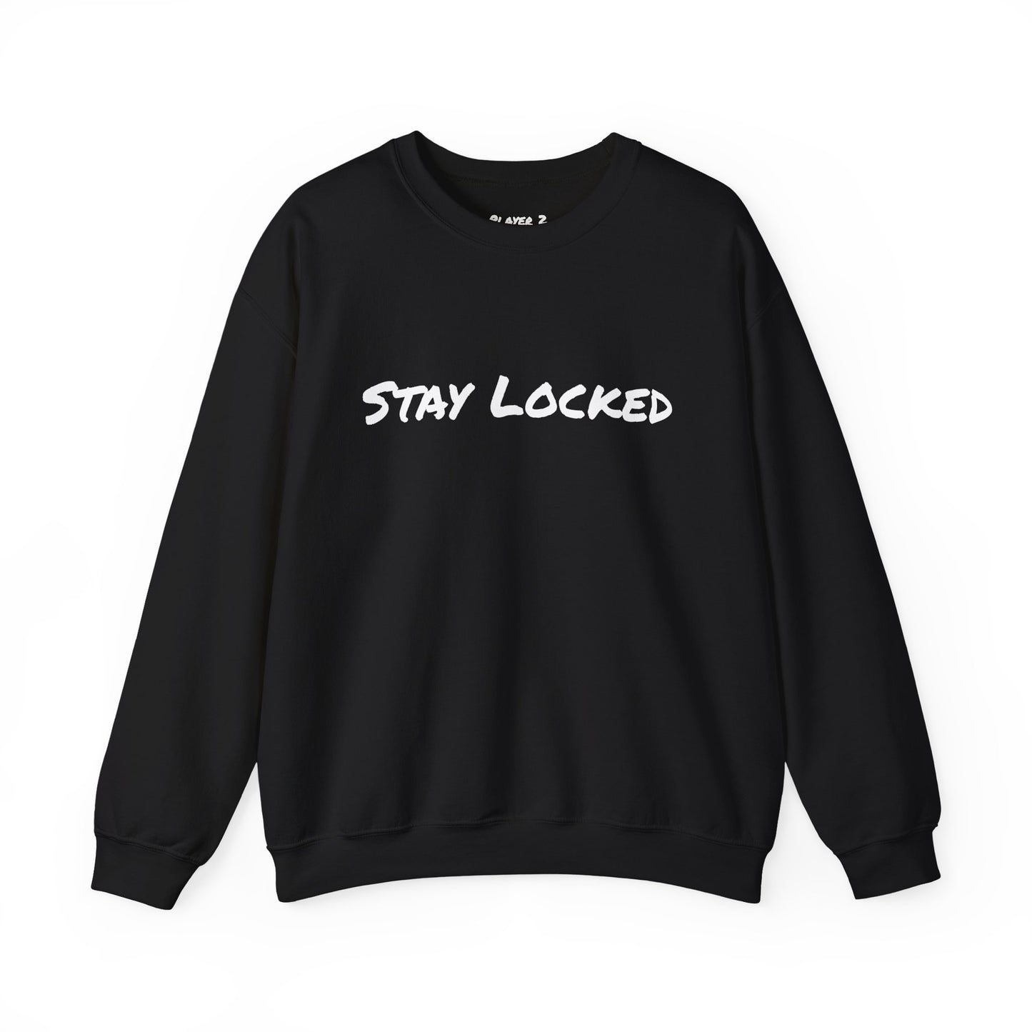 Stay Locked Disc Golf Crewneck Sweatshirt — Seek The Chains Back Print