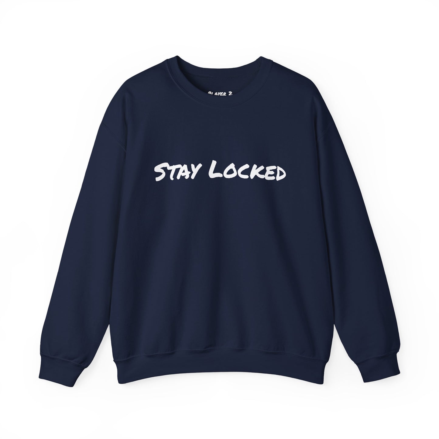 Stay Locked Disc Golf Crewneck Sweatshirt — Seek The Chains Back Print