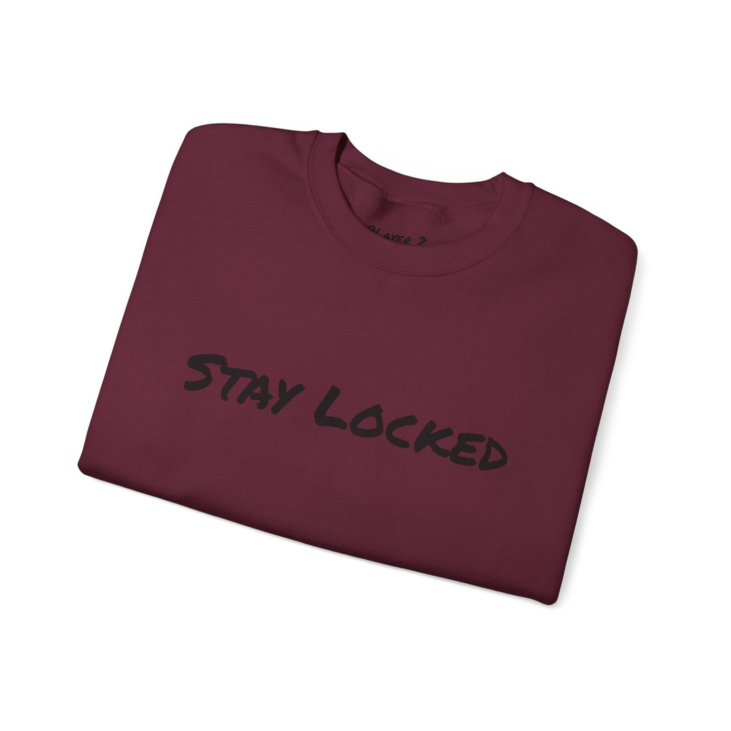 Stay Locked Disc Golf Crewneck Sweatshirt — Seek The Chains Back Print