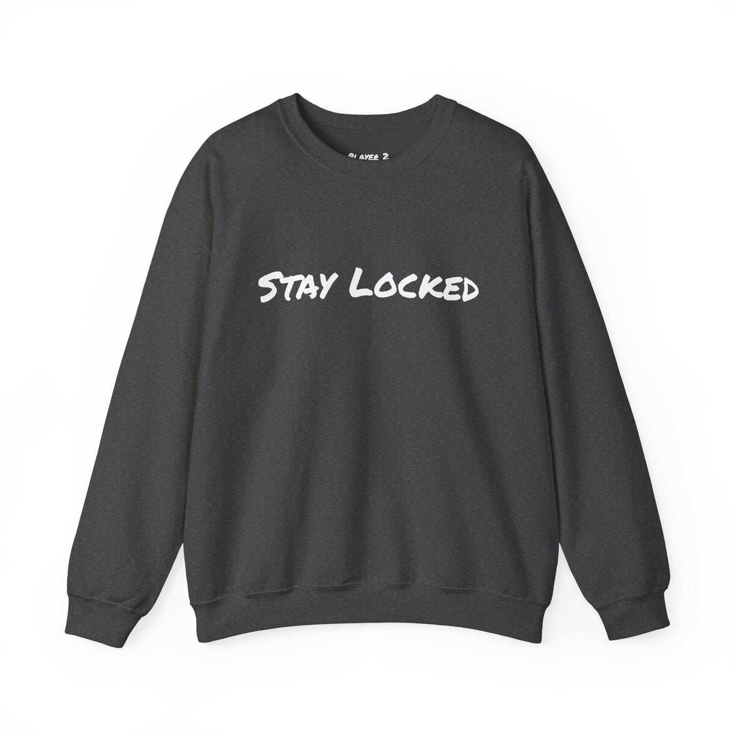 Stay Locked Disc Golf Crewneck Sweatshirt — Seek The Chains Back Print