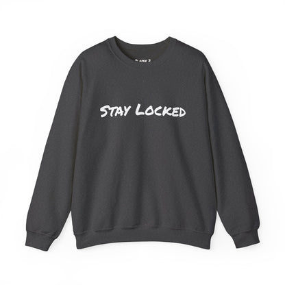 Stay Locked Disc Golf Crewneck Sweatshirt — Seek The Chains Back Print