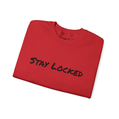 Stay Locked Disc Golf Crewneck Sweatshirt — Seek The Chains Back Print