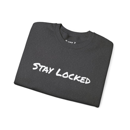 Stay Locked Disc Golf Crewneck Sweatshirt — Seek The Chains Back Print