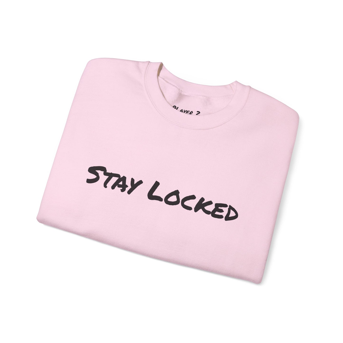 Stay Locked Disc Golf Crewneck Sweatshirt — Seek The Chains Back Print