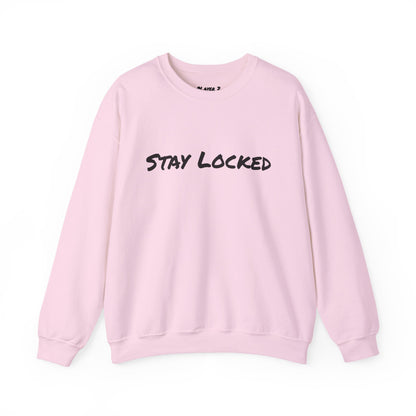 Stay Locked Disc Golf Crewneck Sweatshirt — Seek The Chains Back Print