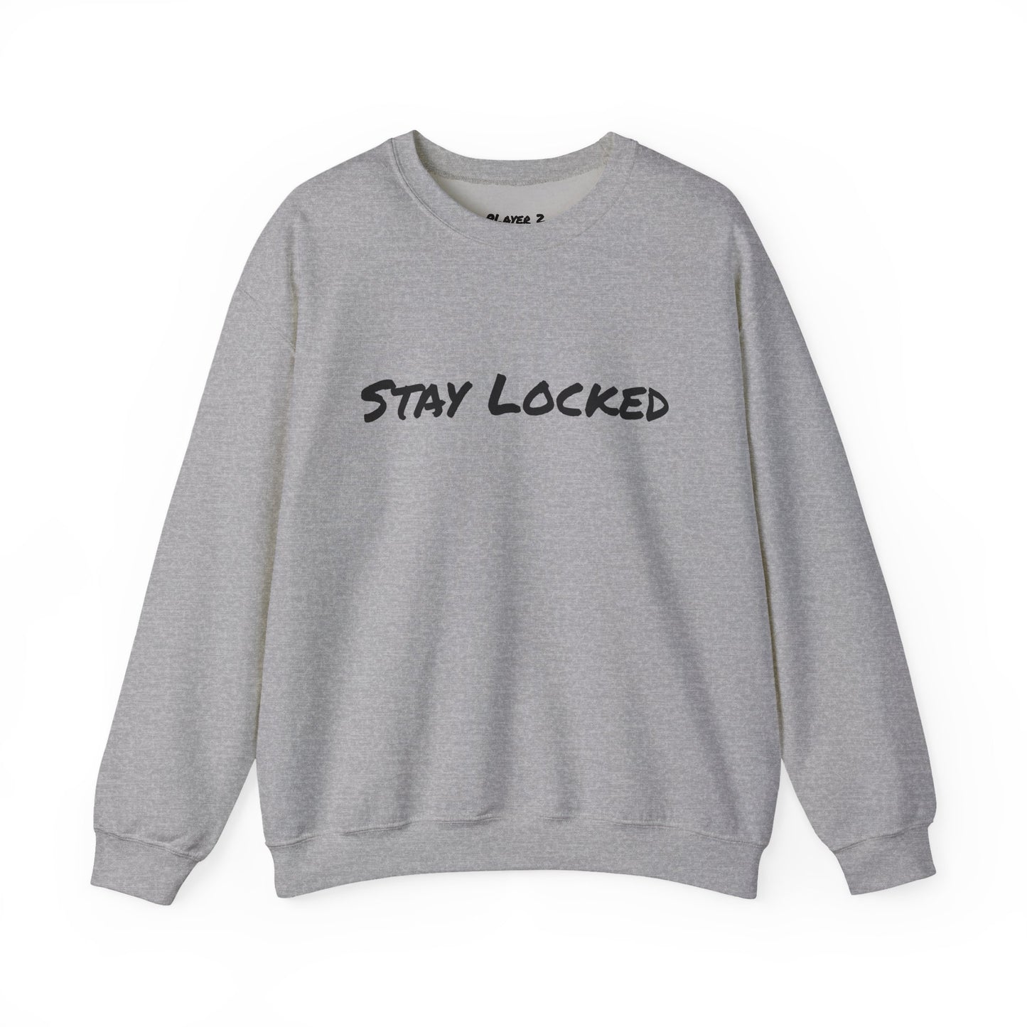 Stay Locked Disc Golf Crewneck Sweatshirt — Seek The Chains Back Print