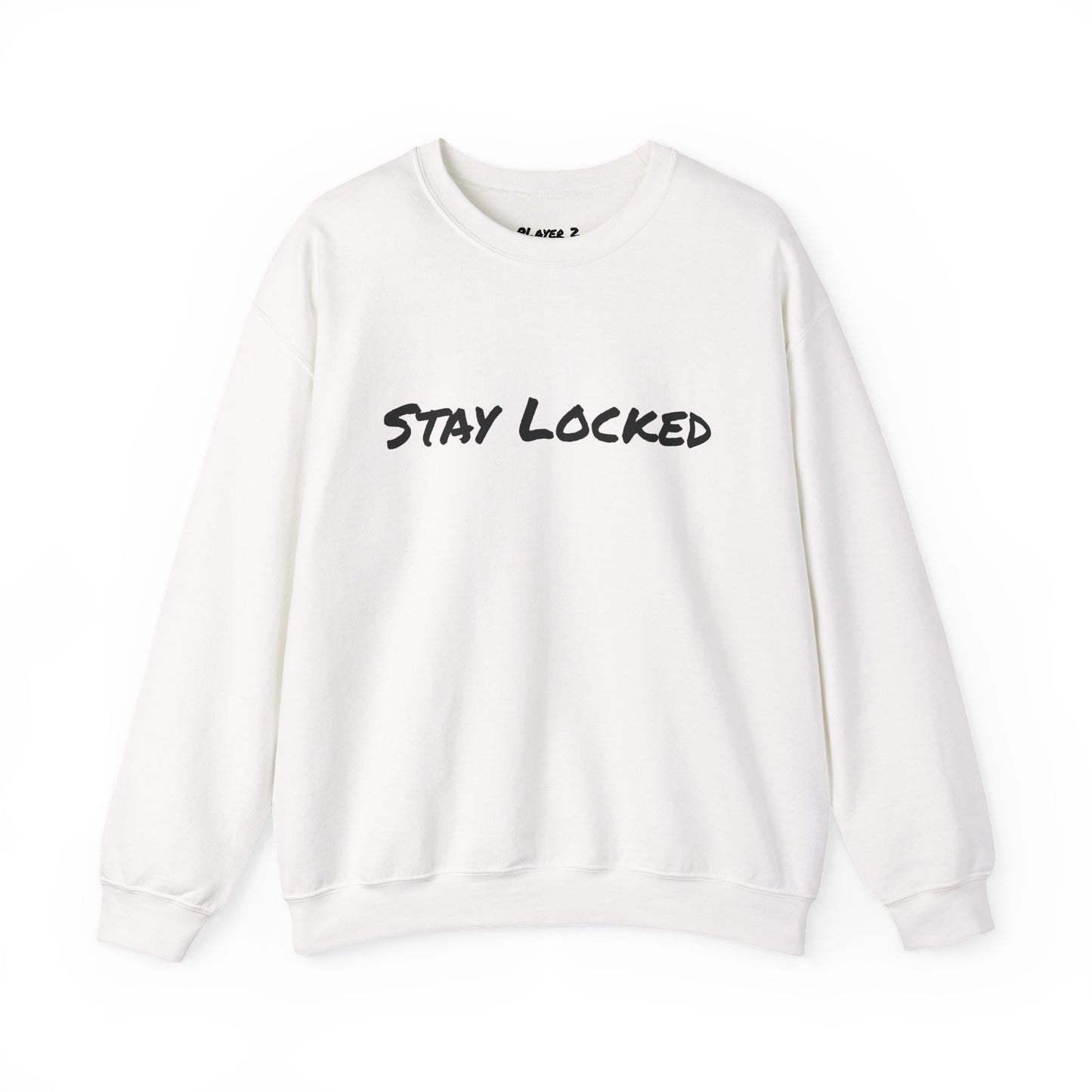 Stay Locked Disc Golf Crewneck Sweatshirt — Seek The Chains Back Print