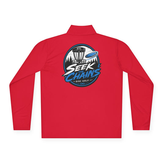 Quarter-Zip Pullover — Seek Chains Disc Golf Logo Jacket