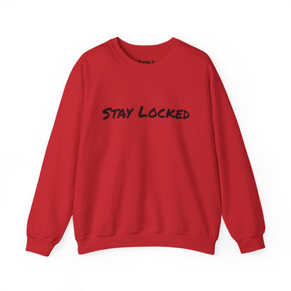 Stay Locked Disc Golf Crewneck Sweatshirt — Seek The Chains Back Print