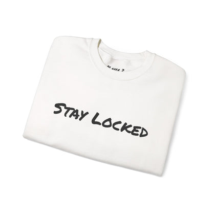 Stay Locked Disc Golf Crewneck Sweatshirt — Seek The Chains Back Print