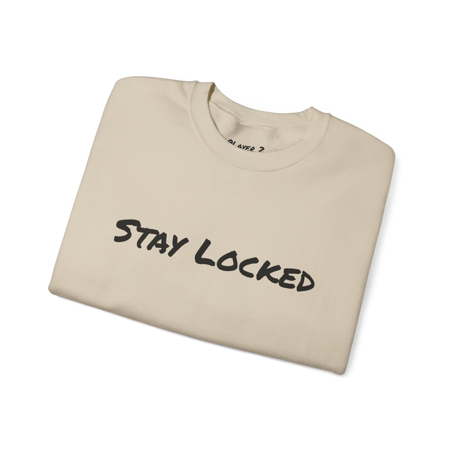 Stay Locked Disc Golf Crewneck Sweatshirt — Seek The Chains Back Print