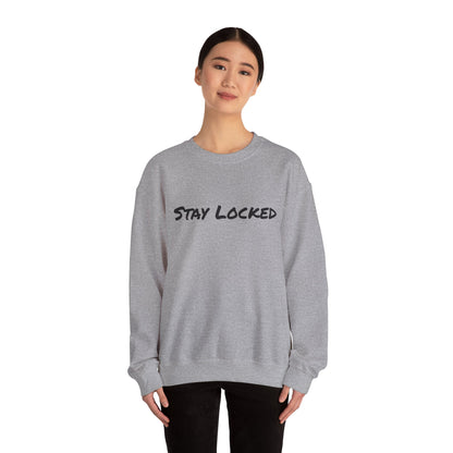 Stay Locked Disc Golf Crewneck Sweatshirt — Seek The Chains Back Print