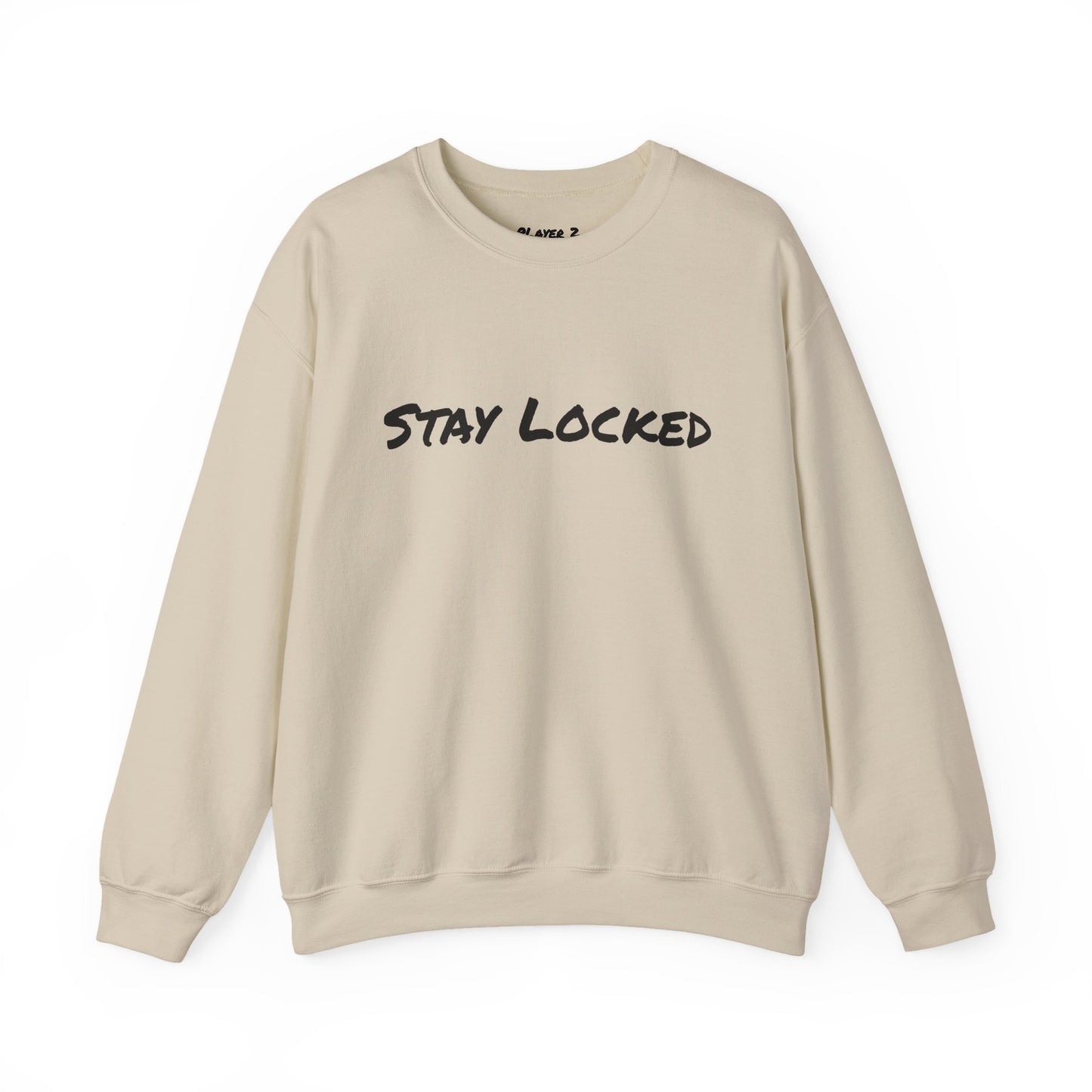Stay Locked Disc Golf Crewneck Sweatshirt — Seek The Chains Back Print