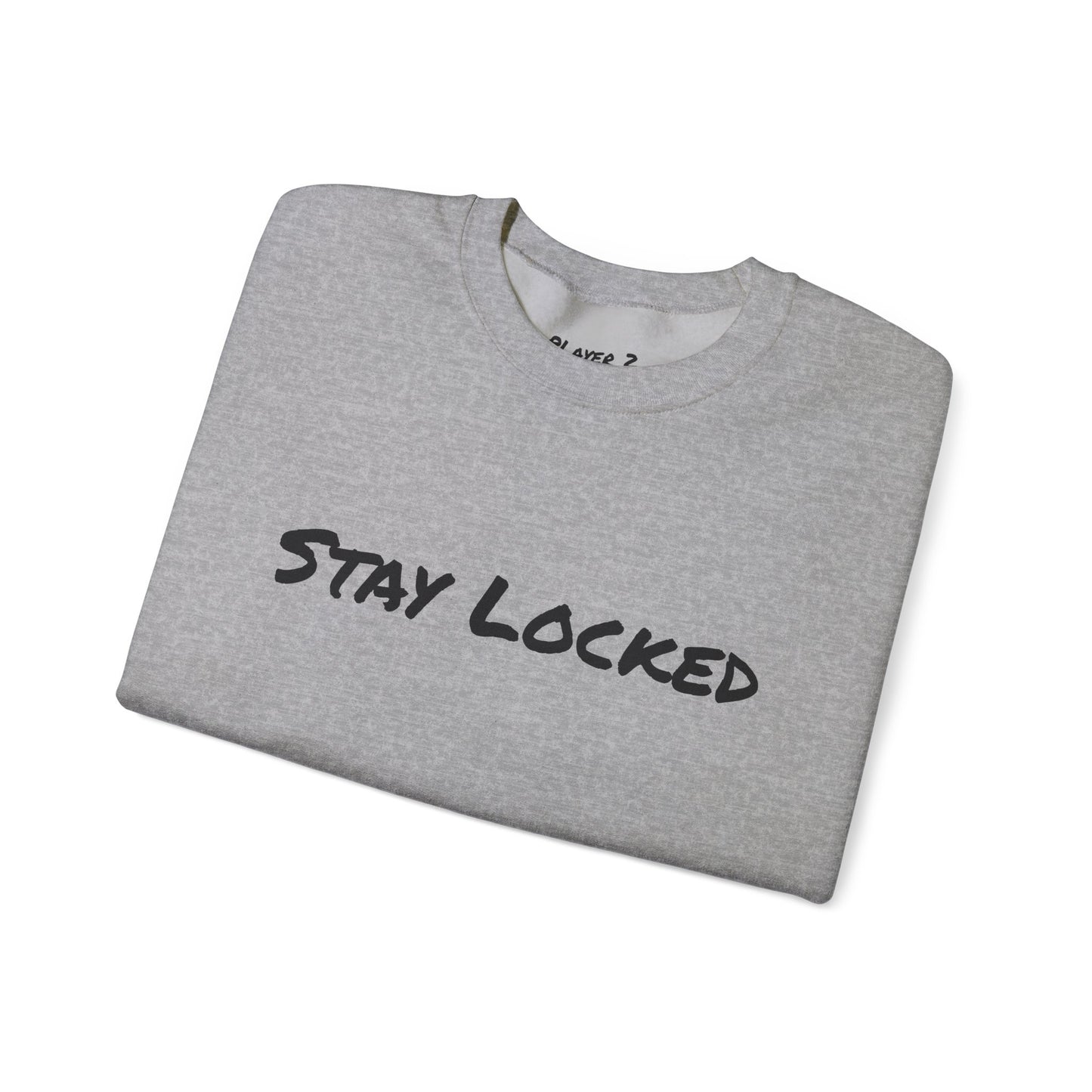 Stay Locked Disc Golf Crewneck Sweatshirt — Seek The Chains Back Print